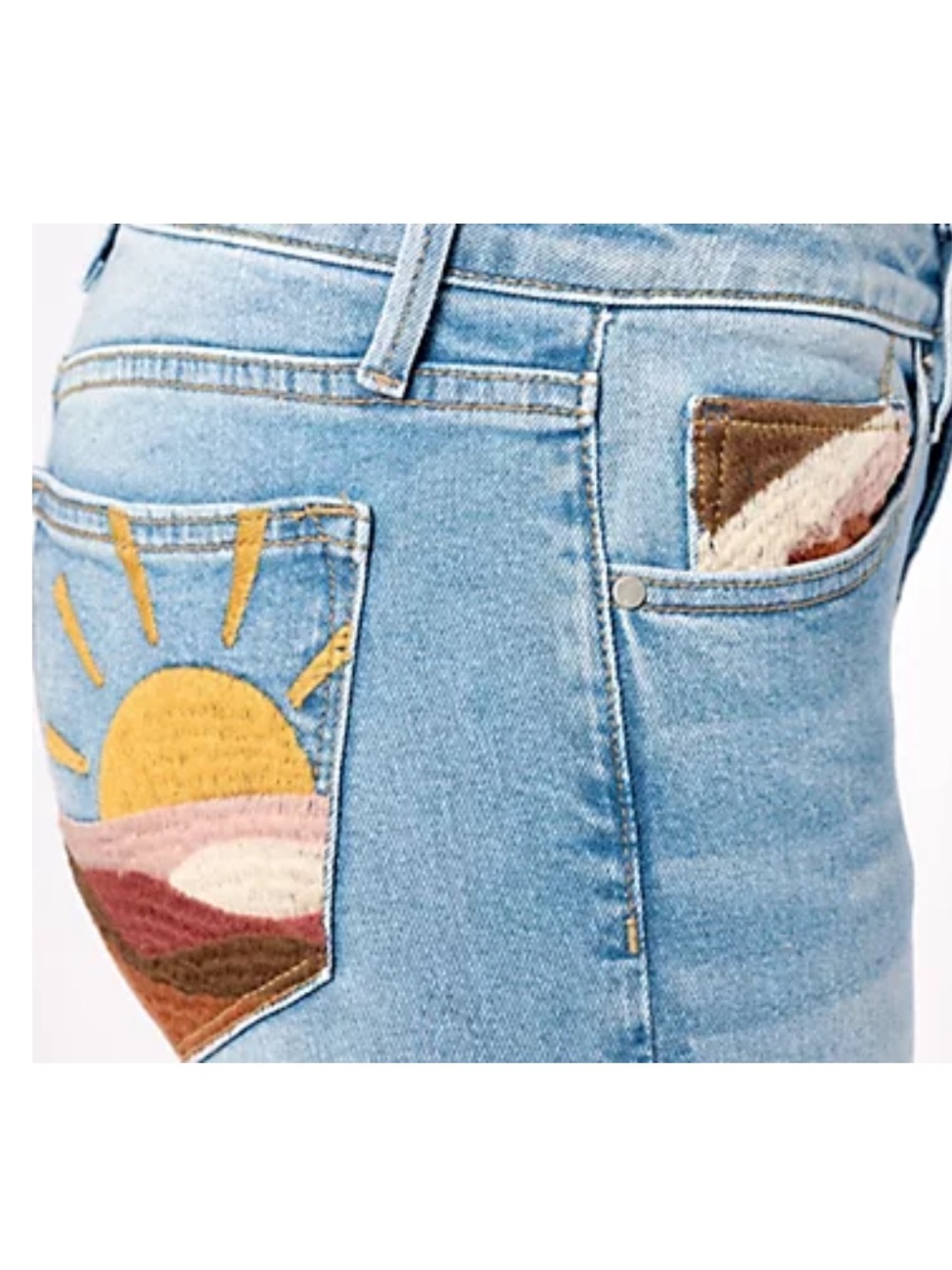 NWT Driftwood Embroidered Denim Kelly Bootcut Jean - Arizona Sunrise - 26 - Picture 4 of 11